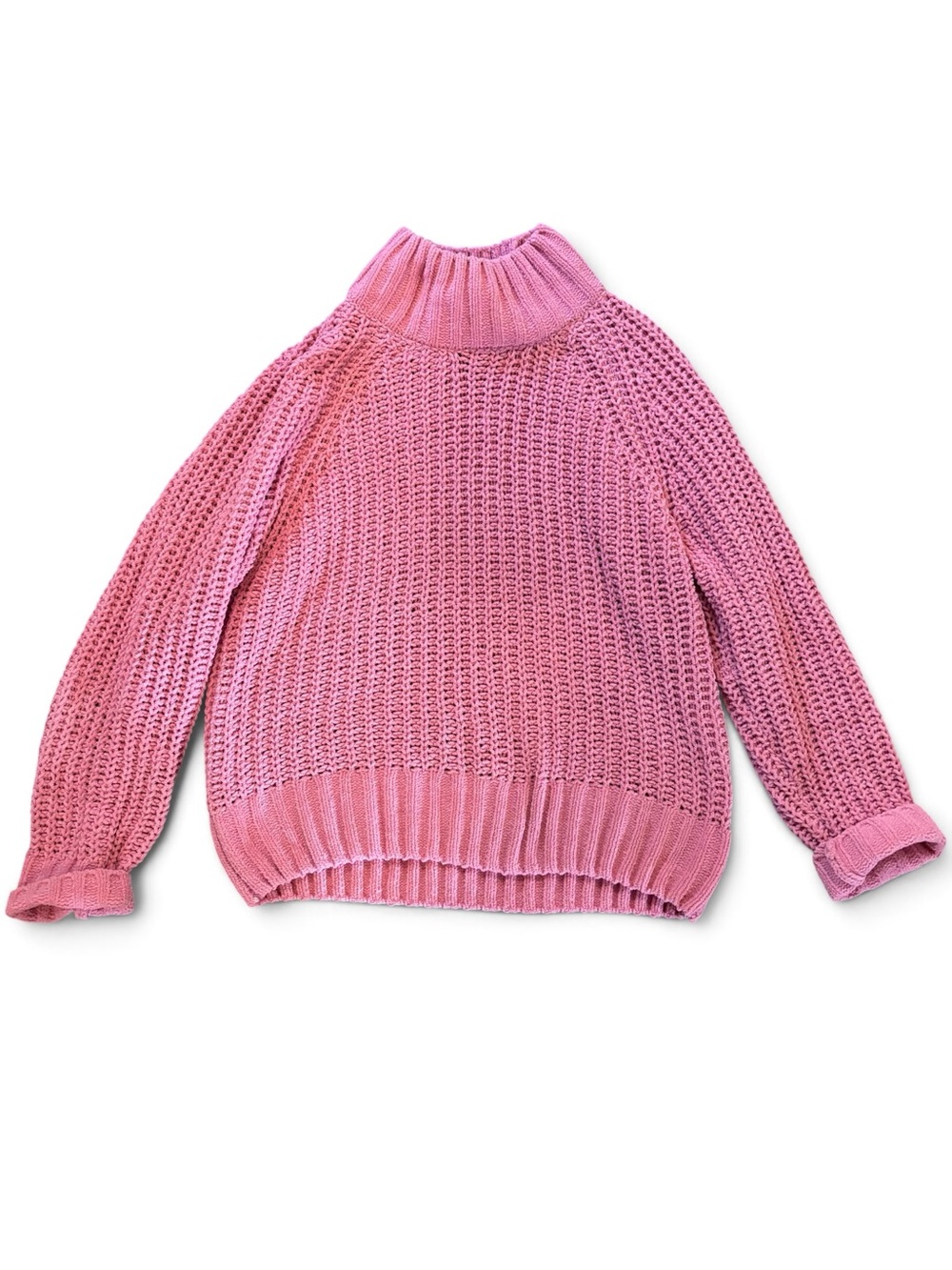 Generation K Pink Mock Neck Cozy Sweater Size Medium